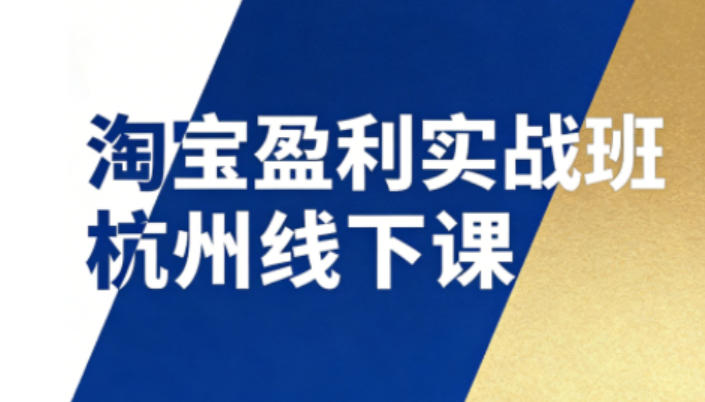 淘宝盈利实战班杭州线下课12月26-28日(音频+字幕)，帮你掌握SOP流程+12门核心技术-资源社