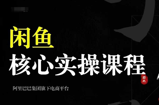 2024闲鱼核心实操课程,从养号、选品、发布、销售,教你做一个出单的闲鱼号-资源社