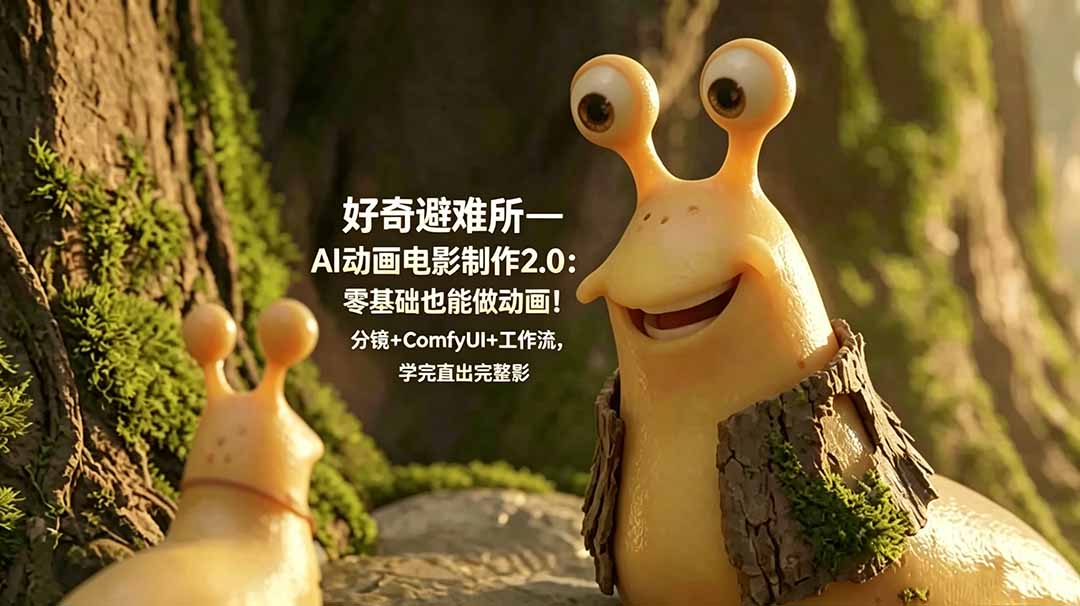好奇避难所—AI动画电影制作2.0:零基础也能做动画!分镜+ComfyUI+工作流,学完直出完整影片-资源社