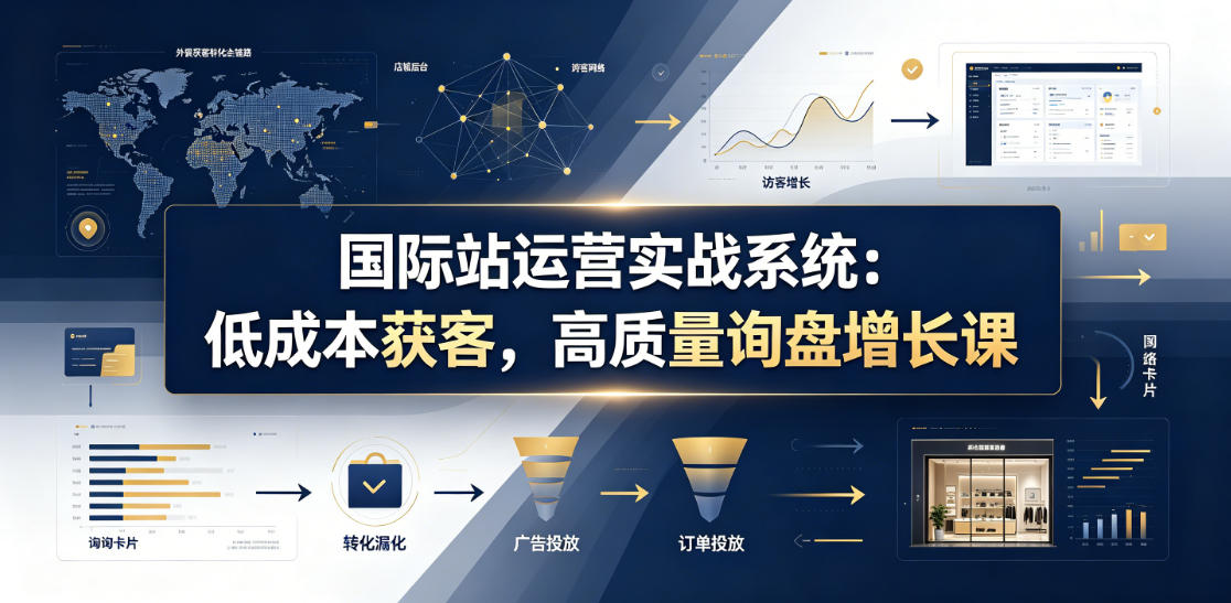 国际站运营实战系统：低成本获客，高质量询盘增长课(更新26年)-资源社
