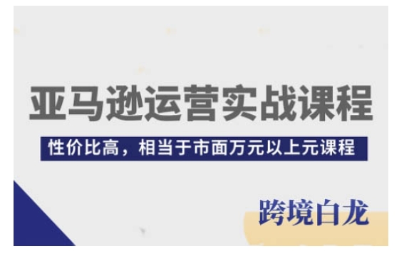 亚马逊运营实战课程，亚马逊从入门到精通，性价比高，相当于市面万元以上元课程-资源社