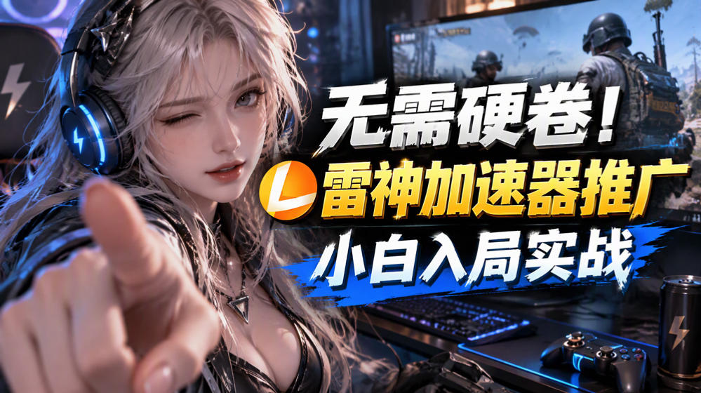 无需硬卷!雷神加速器推广,小白入局实战一天也能几十r-资源社