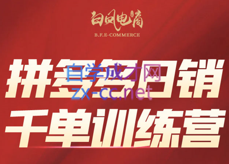 白凤电商·拼多多日销千单训练营(更新8月)-资源社
