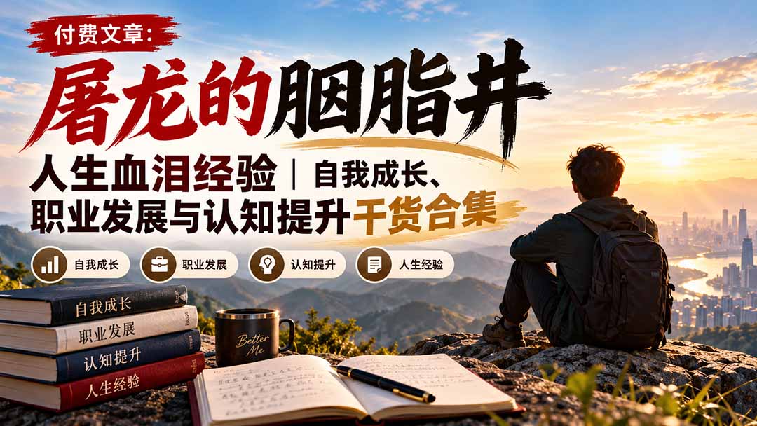 付费文章:屠龙的胭脂井人生血泪经验|自我成长、职业发展与认知提升干货合集-资源社
