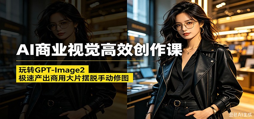 AI商业视觉高效创作课：玩转GPT-Image2，极速产出商用大片摆脱手动修图(更新)-资源社