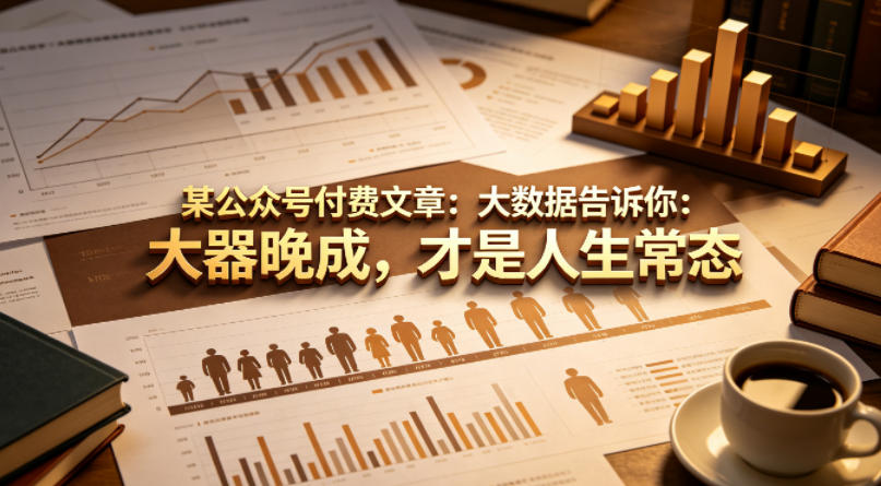 某公众号付费文章：大数据告诉你：大器晚成，才是人生常态-资源社
