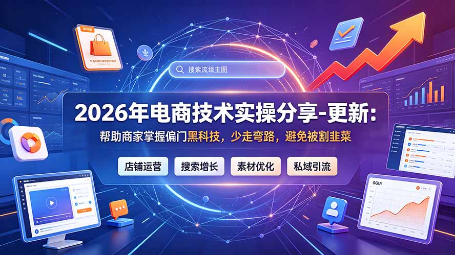 2026年电商技术实操分享-更新9月:帮助商家掌握偏门黑科技,少走弯路,避免被割韭菜-资源社
