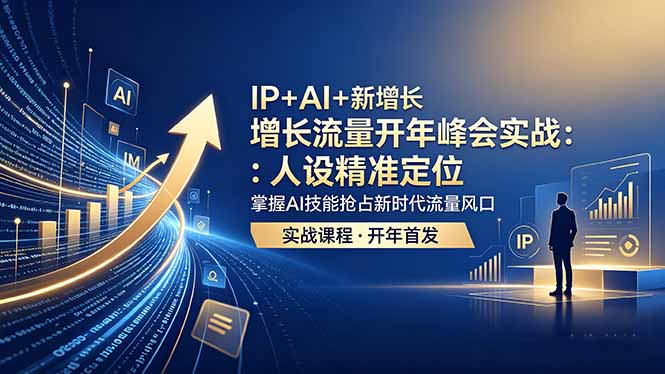 IP+AI+新增长 流量开年 峰会实战：人设精准定位 掌握AI技能抢占新时代流量风口-资源社
