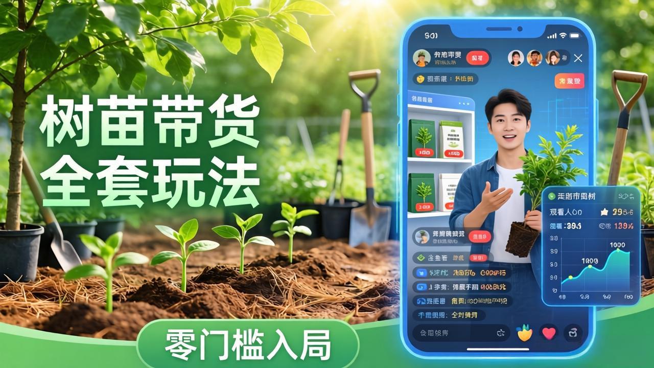 视频号AI树苗带货全套玩法:零门槛入局,掌握豆包、千问等AI工具制作树苗视频的全套流程-资源社