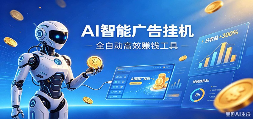 AI智能广告挂机,小白轻松上手,在家自动赚收益-资源社
