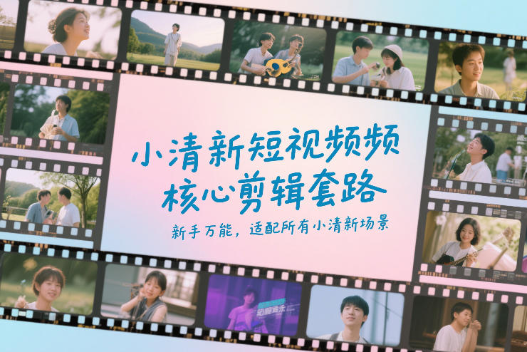 小清新短视频核心剪辑套路，新手万能，适配所有小清新场景-资源社