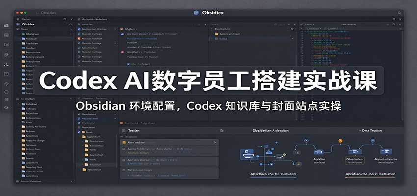 Codex AI数字员工搭建实战课：Obsidian 环境配置，Codex 知识库与封面站点实操-资源社