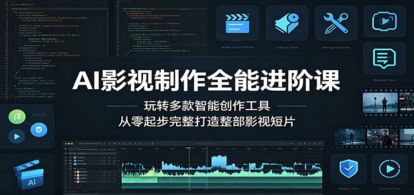 AI影视制作全能进阶课:玩转多款智能创作工具,从零起步完整打造整部影视短片-资源社