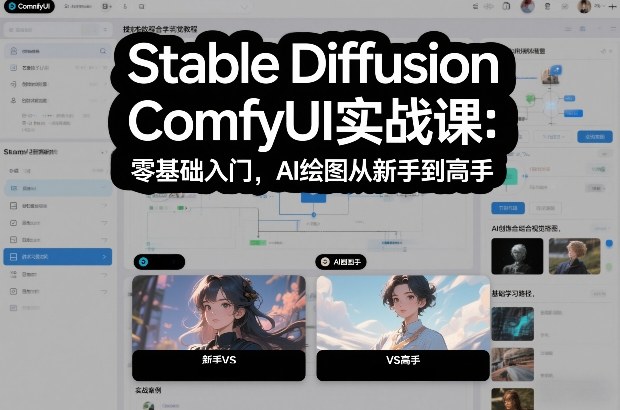 Stable Diffusion ComfyUI实战课：零基础入门，AI绘图从新手到高手-资源社