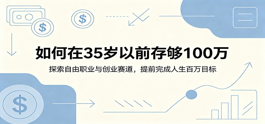 如何在35岁以前存够100万：探索自由职业与创业赛道，提前完成人生百万目标-资源社