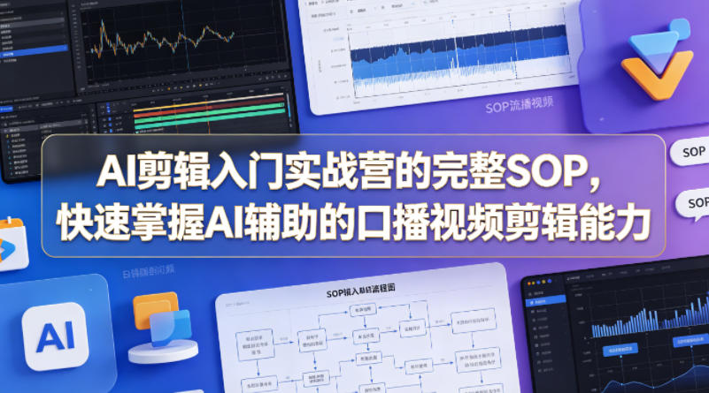 AI剪辑入门实战营的完整SOP，快速掌握AI辅助的口播视频剪辑能力-资源社