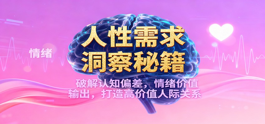 人性需求洞察秘籍，破解认知偏差，情绪价值输出，打造高价值人际关系-资源社