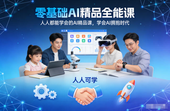 零基础AI精品全能课,人人都能学会的AI精品课,学会AI拥抱时代-资源社
