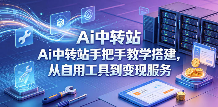Ai中转站手把手教学搭建，从自用工具到变现服务-资源社