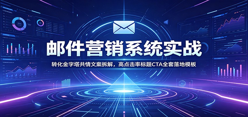 邮件营销系统实战：转化金字塔共情文案拆解，高点击率标题CTA全套落地模板-资源社
