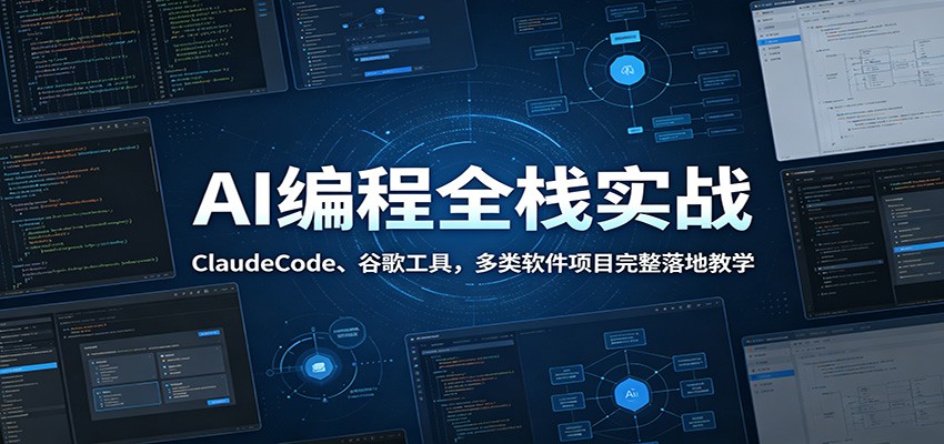 AI编程全栈实战：ClaudeCode、谷歌工具，多类软件项目完整落地教学-资源社