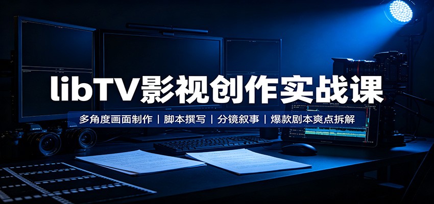 libTV影视创作实战课:多角度画面制作,脚本撰写,分镜叙事,爆款剧本爽点拆解-资源社