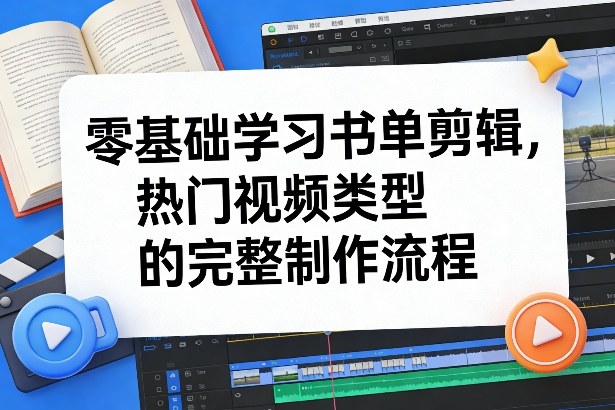 零基础学习书单剪辑，热门视频类型的完整制作流程(更新2026)-资源社