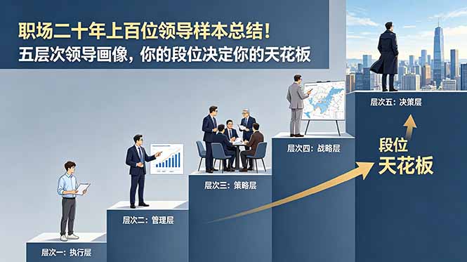 付费文章:职场二十年上百位领导样本总结!五层次领导画像,你的段位决定你的天花板-资源社