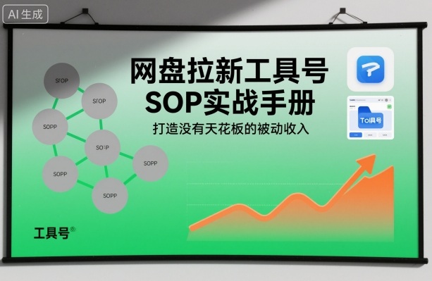 网盘拉新工具号SOP实战手册，打造没有天花板的被动收入-资源社