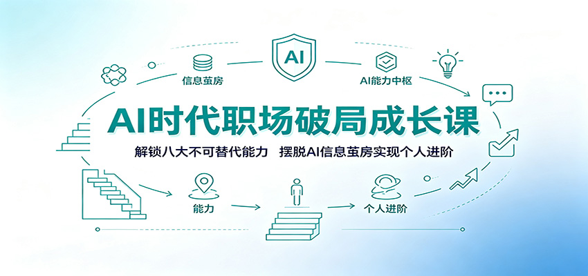 AI时代职场破局成长课:解锁八大不可替代能力,摆脱AI信息茧房实现个人进阶-资源社