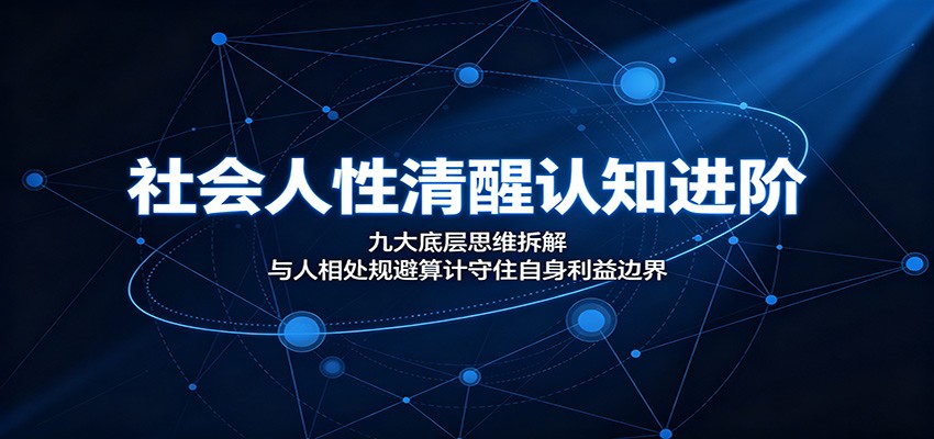社会人性清醒认知进阶：九大底层思维拆解，与人相处规避算计守住自身利益边界-资源社