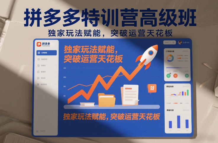 拼多多特训营高阶班，独家玩法赋能，突破运营天花板(更新26年2月)-资源社