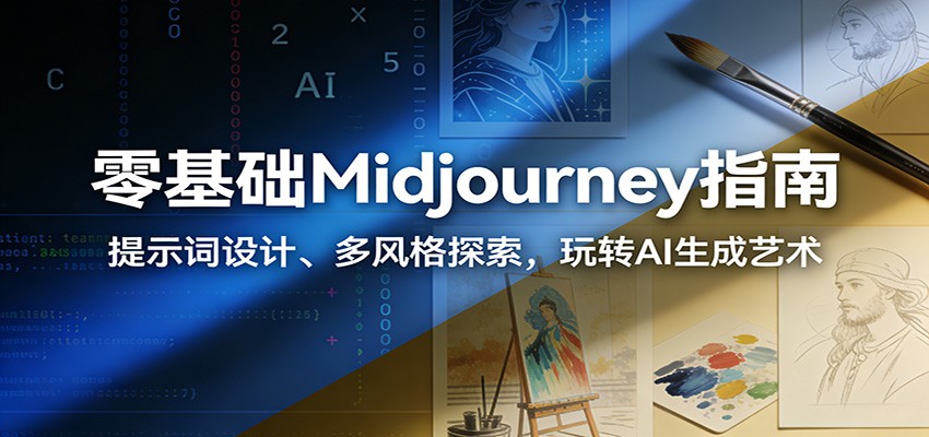 零基础Midjourney指南：提示词设计、多风格探索，玩转AI生成艺术-资源社