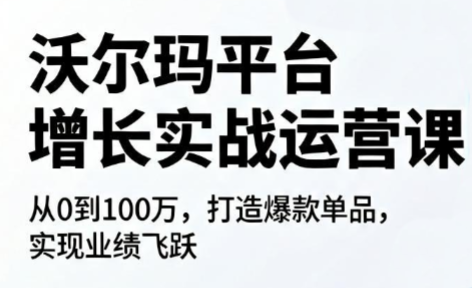 沃尔玛平台增长的实战运营课-资源社