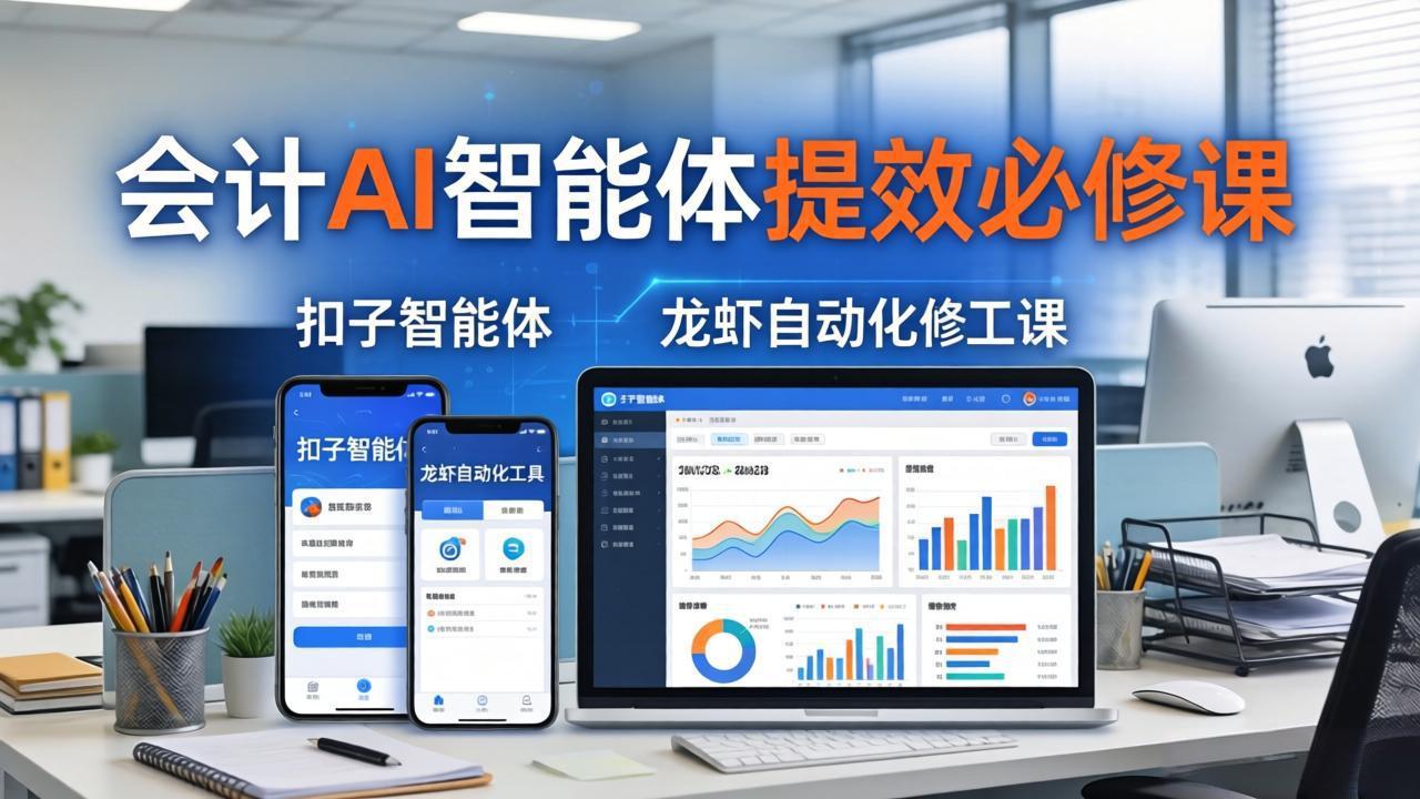 财务会计AI智能体提效必修课：扣子智能体+龙虾自动化+报表分析，一站式提升财务工作效率-资源社