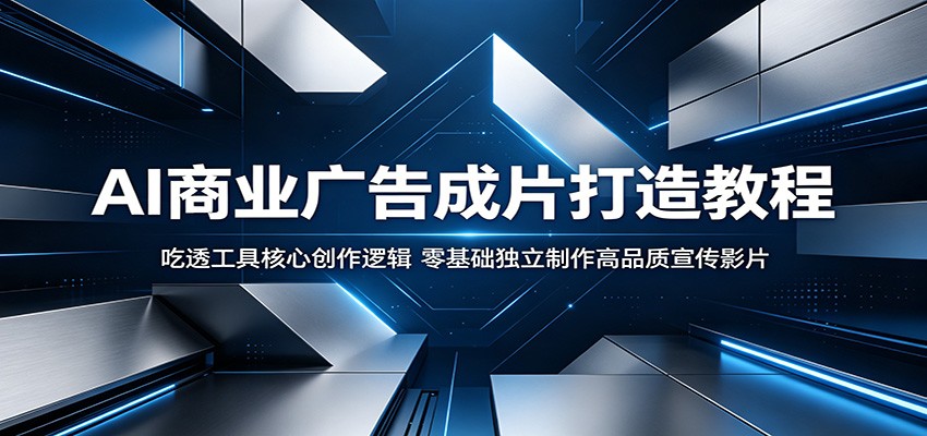 AI商业广告成片打造教程:吃透工具核心创作逻辑,零基础独立制作高品质宣传影片-资源社