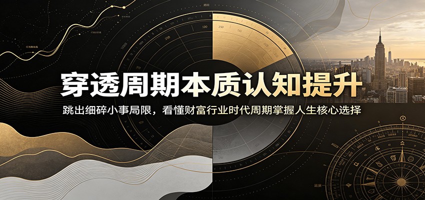 穿透周期本质认知提升：跳出细碎小事局限，看懂财富行业时代周期掌握人生核心选择-资源社