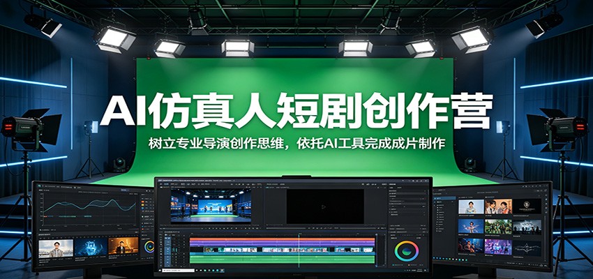 AI仿真人短剧创作营：树立专业导演创作思维，依托AI工具完成成片制作-资源社