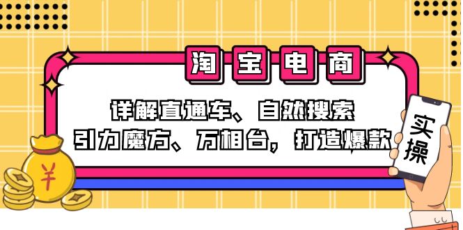 2024淘宝电商课程：详解直通车、自然搜索、引力魔方、万相台，打造爆款-资源社