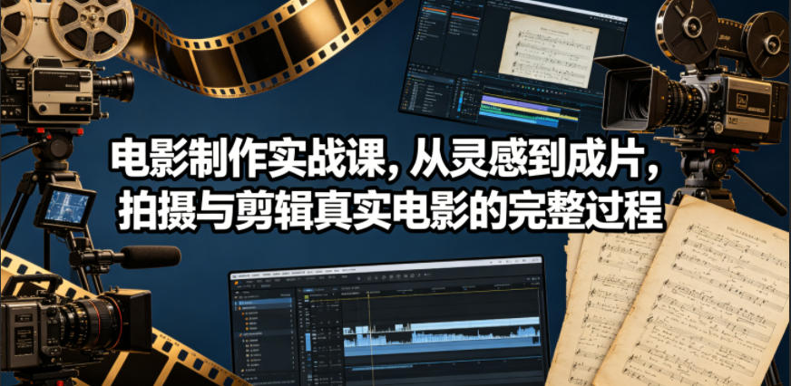 电影制作实战课,从灵感到成片,拍摄与剪辑真实电影的完整过程【原创双语字幕】-资源社