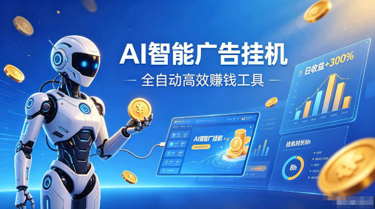 AI智能广告挂G，在家自动賺收益，全程无需人工操作、不用直播、不用拉人【揭秘】-资源社