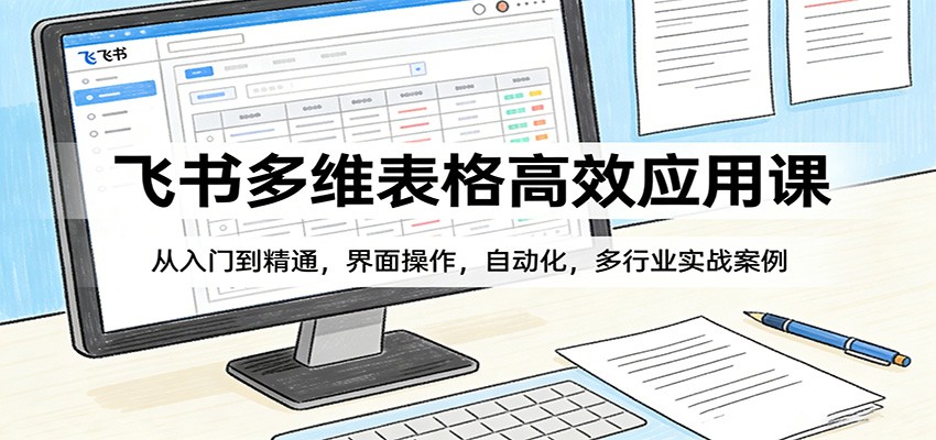 飞书多维表格高效应用课：从入门到精通，界面操作，自动化，多行业实战案例-资源社
