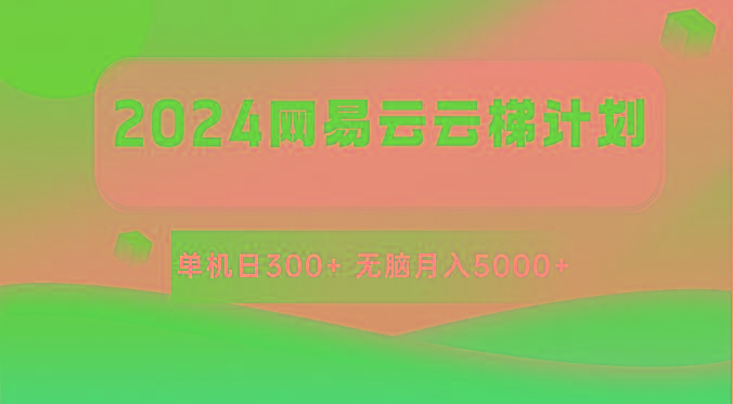 2024网易云云梯计划 单机日300+ 无脑月入5000+-资源社