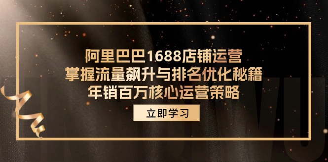阿里巴巴1688店铺运营，掌握流量飙升与排名优化秘籍 年销百万核心运营策略-资源社