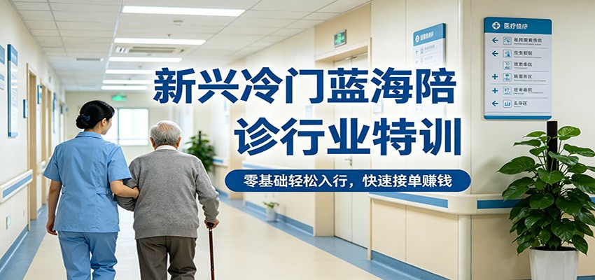 新兴冷门蓝海陪诊行业特训，零基础轻松入行，快速接单赚钱-资源社
