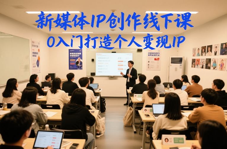 新媒体IP创作线下课,0入门打造个人变现IP-资源社