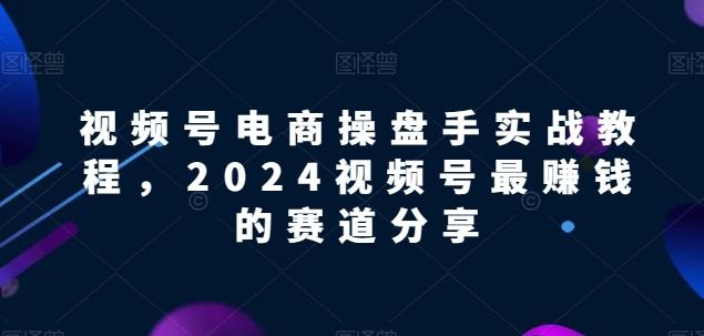 视频号电商实战教程，2024视频号最赚钱的赛道分享-资源社