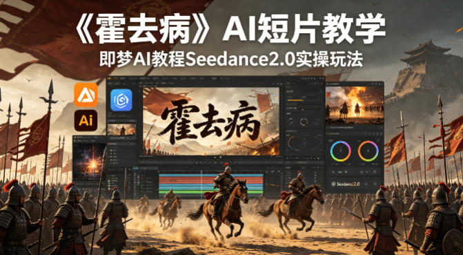 《霍去病》AI短片教学，即梦AI教程Seedance2.0实操玩法-资源社