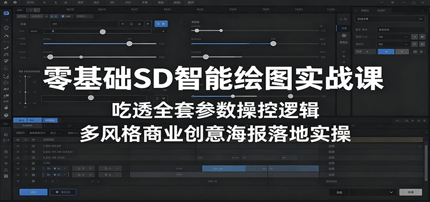 零基础SD智能绘图实战课：吃透全套参数操控逻辑，多风格商业创意海报落地实操-资源社