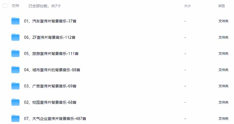 图片[3]-某宝付费购买，常用6G音效合集！970+首宣传片背景音乐，无版权可商用大气素材，分类清晰，高质量内容-资源社